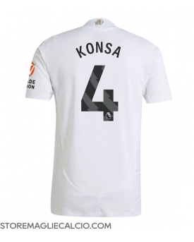Aston Villa Ezri Konsa #4 Maglia Gara Trasferta Repliche 2024-25